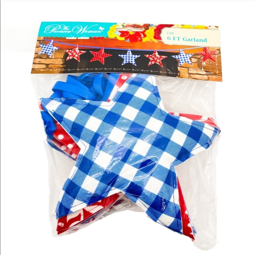 6ft garland of Patriotic colors